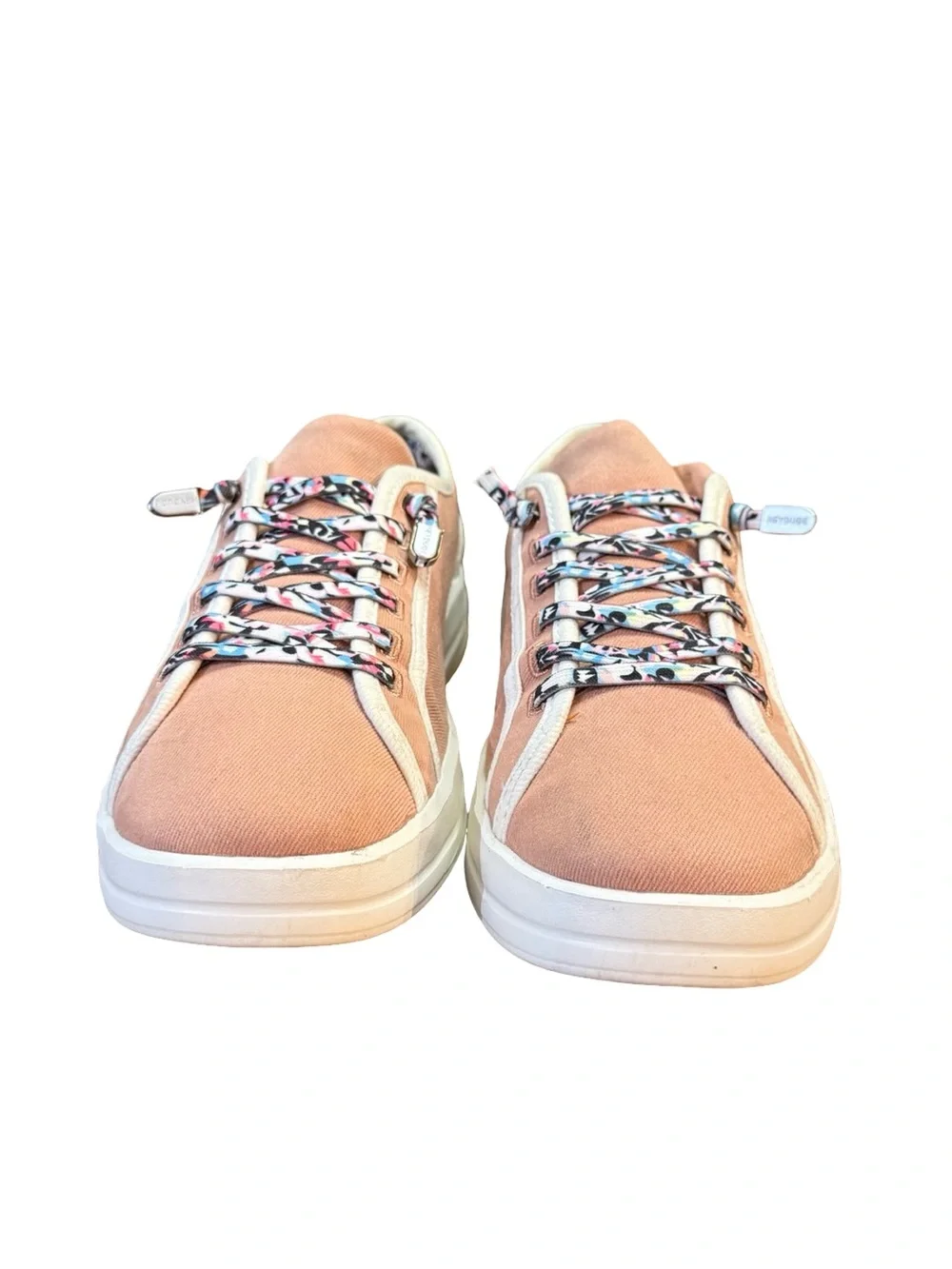 Hey Dude Karina Joy Peach Low Top Slip On Canvas Sneakers Womens Size 5